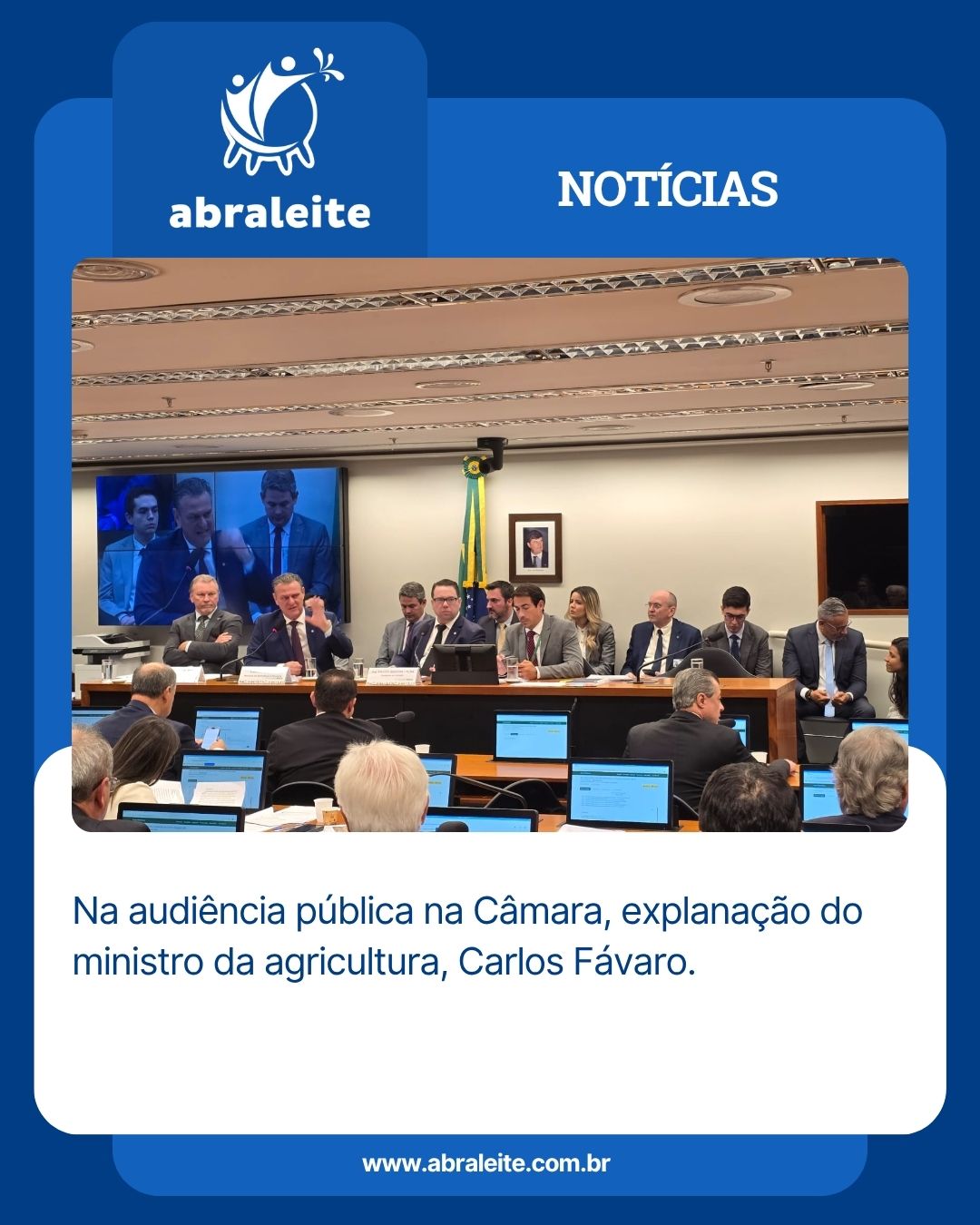 3 audiências públicas importantes no Congresso Nacional com a presença da ABRALEITE